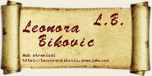 Leonora Biković vizit kartica
